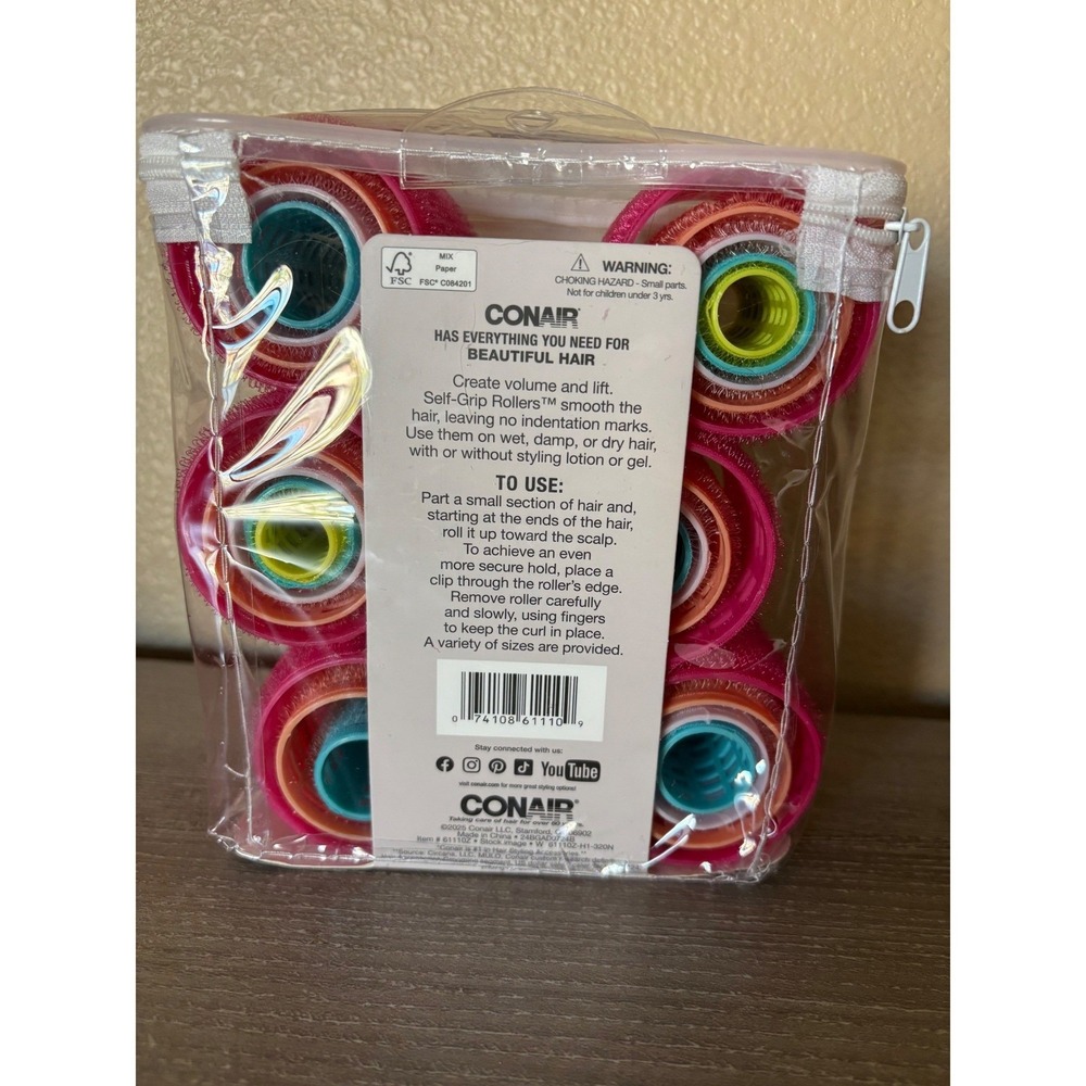 CONAIR Assorted Sizes Self Grip Rollers Voluminous Curls Smooth Lift‎ READ - Picture 2 of 5
